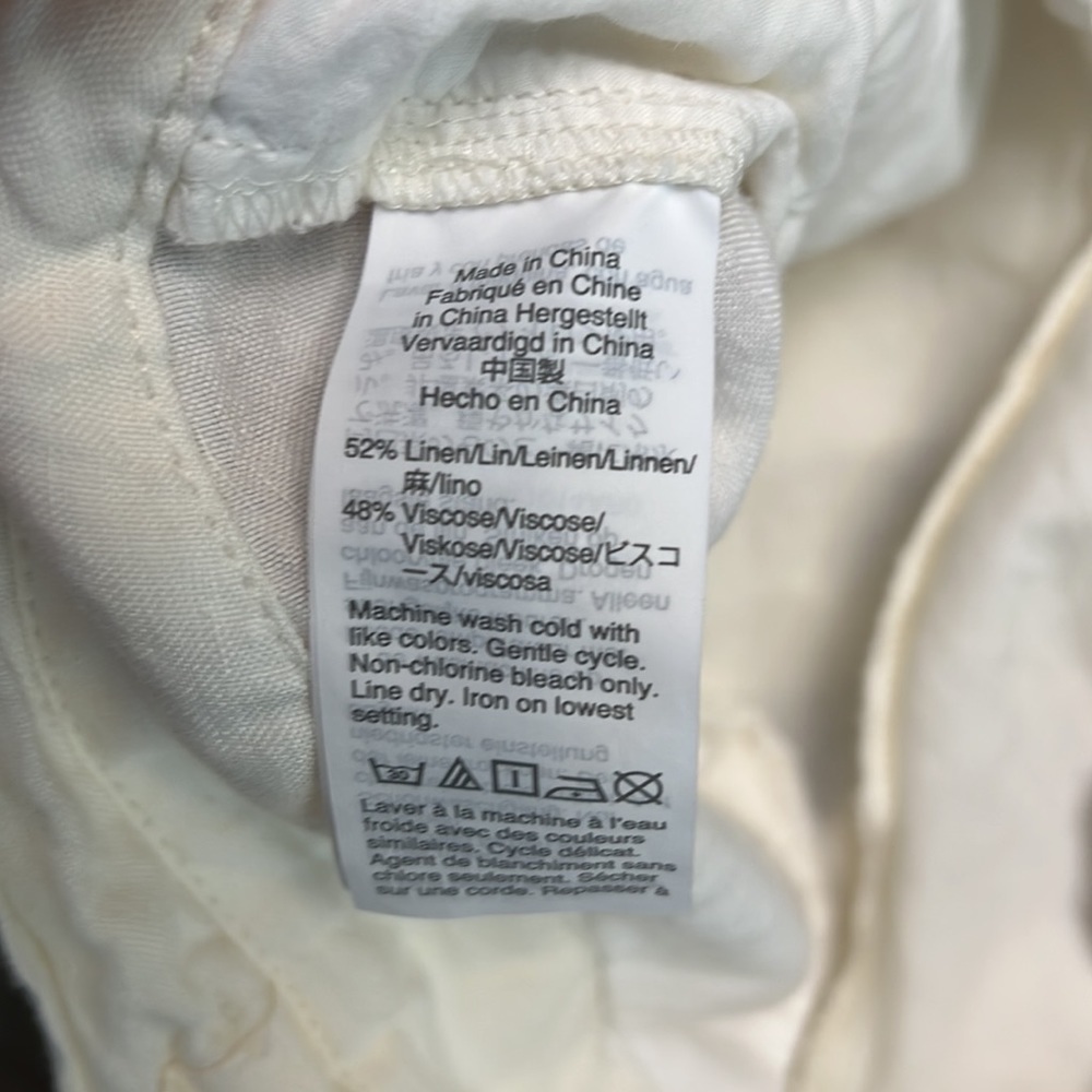 MADEWELL LINEN BLEND HIGH WAISTED PLEATED TROUSER PANTS - Picture 14 of 16